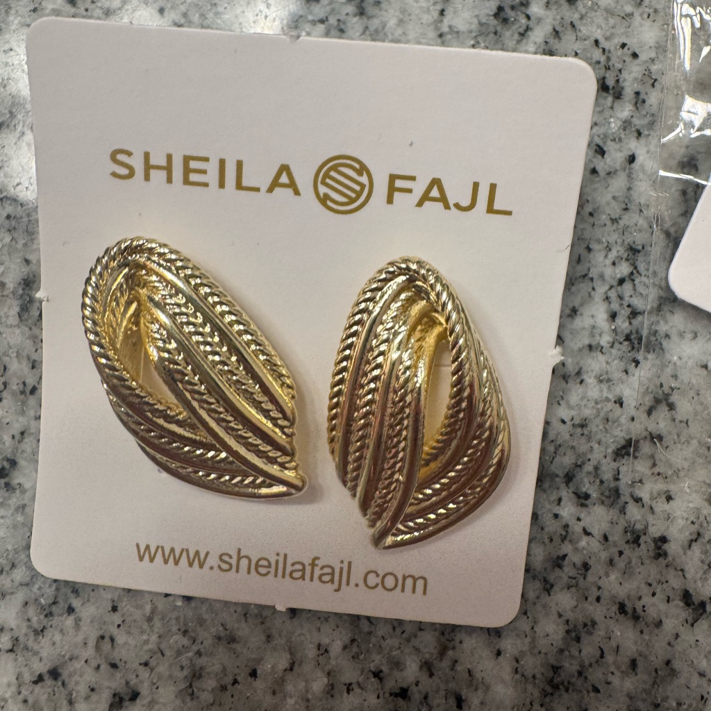 Sheila Fajl Gold Twisted Rope Earrings